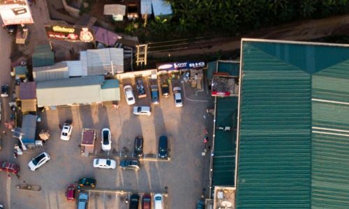 African town from above