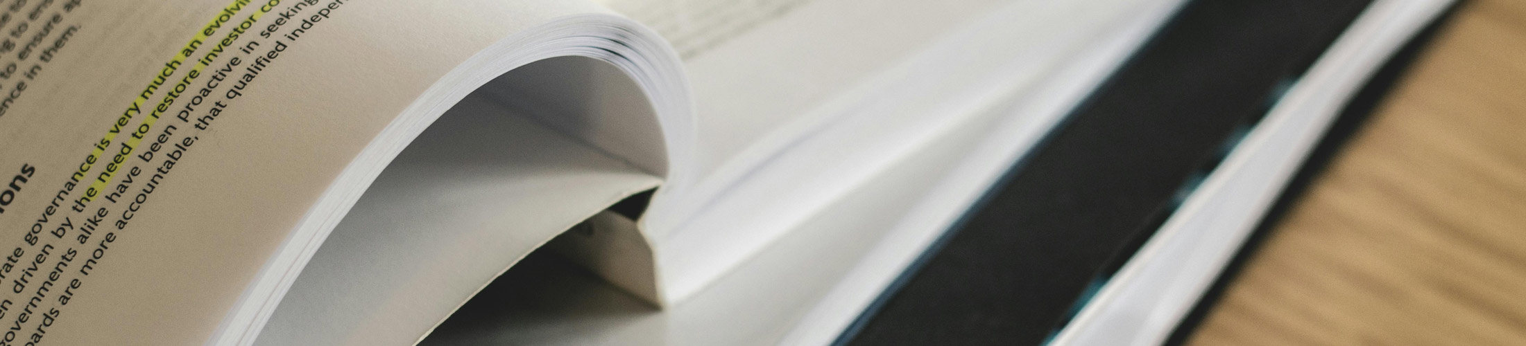 An open book laying on a table